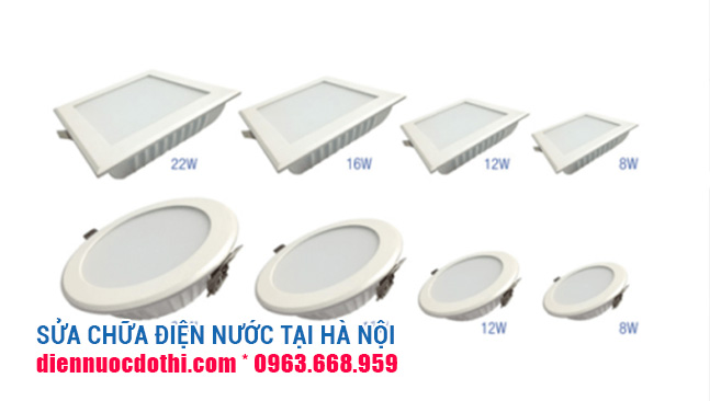 Các loại kích thước đèn downlight âm trần phổ biến hiện nay