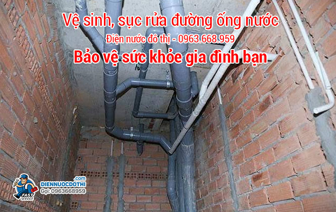 Dịch vụ vệ sinh, sục rửa đường ống nước tại Long Biên bao gồm những gì?
